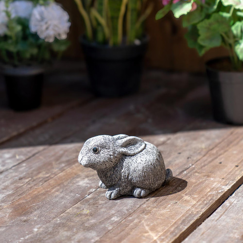 Stone cast Bunny Ornament for garden | Rabbit sculpture