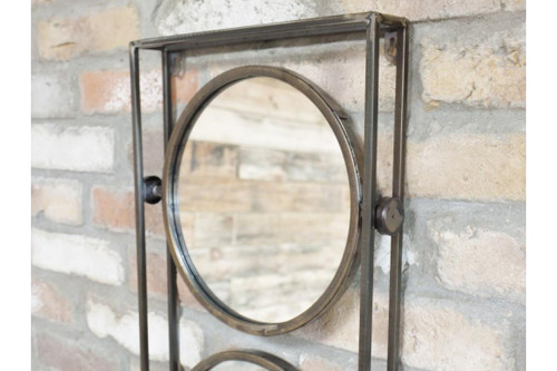 Wall-mounted Industrial Trio Mirror
