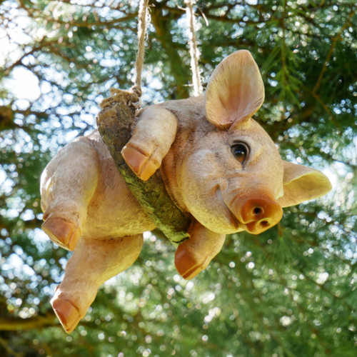 Hanging Pig Outdoor Ornament Hanging Pig Outdoor Ornament