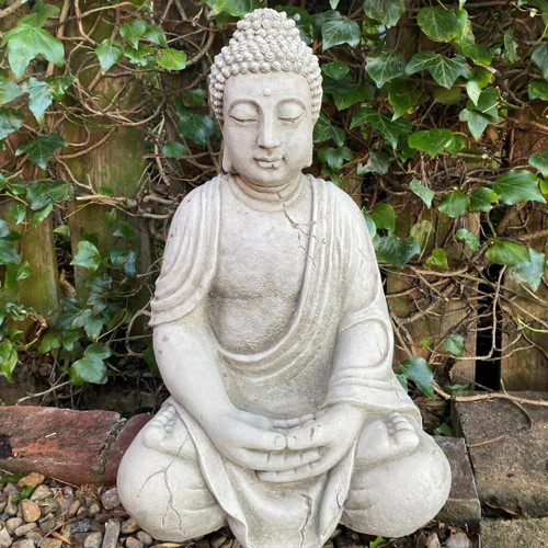 Thai Buddha Garden Ornament | Large Detailed Meditating Buddha ...