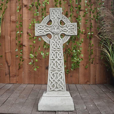 Large detailed Celtic Cross Traditional Design - Decorative Exterior Cross Pattern