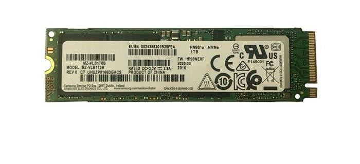 MZ-VLB1T0B Samsung PM981a 1TB NVMe 2280 SSD
