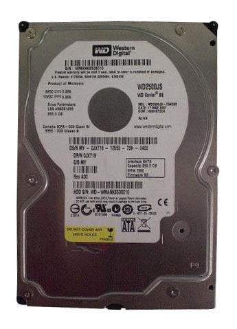 【3年保証】Western Digital Car SE 250GB 7200RPM MOLEX 8MB SATA WD2500SD 3.5 Inch