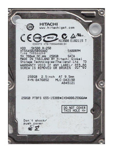 Hitachi 0A76052 250GB 5400rpm SATA 1.5Gbps 2.5in Hard Drive