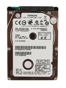 Hitachi Travelstar HTS543225A7A384 250GB 5400rpm SATA 3Gbps 2.5in Hard Drive