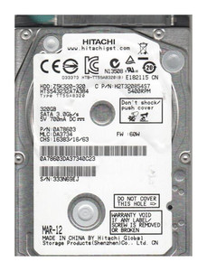 Hitachi Travelstar HTS543232A7A385 320GB 5400rpm SATA 3Gbps 2.5in Hard Drive