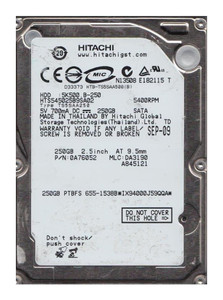 Hitachi Travelstar 0A70422 250GB 5400rpm SATA 3Gbps 2.5in Hard Drive