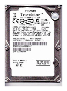 Hitachi Travelstar 0A28639I 40GB 5400rpm SATA 1.5Gbps 2.5in Hard Drive