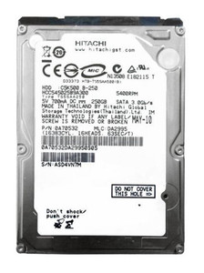 Hitachi CinemaStar 0F11931 250GB 5400rpm SATA 3Gbps 3.5in Hard Drive