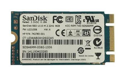 2DY50AV HP 8GB M.2 SATA Solid State Drive