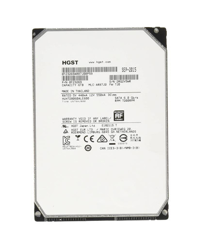 HGST Hitachi Ultrastar He8 0F25739 8TB 7200RPM 3.5" SATA 6Gbps Hard Drive