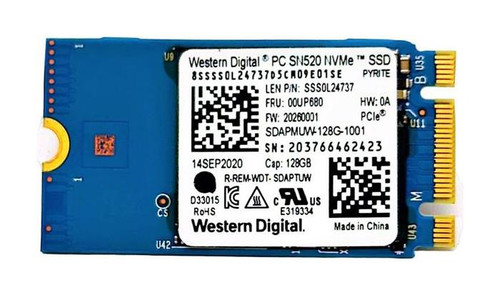 5SS0V26400 Lenovo 128GB PCI Express NVMe M.2 2242 SSD