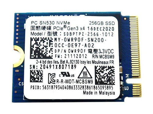 SDBQNTY-256G-1006 Western Digital SN730 256GB NVMe M.2 2280 SSD