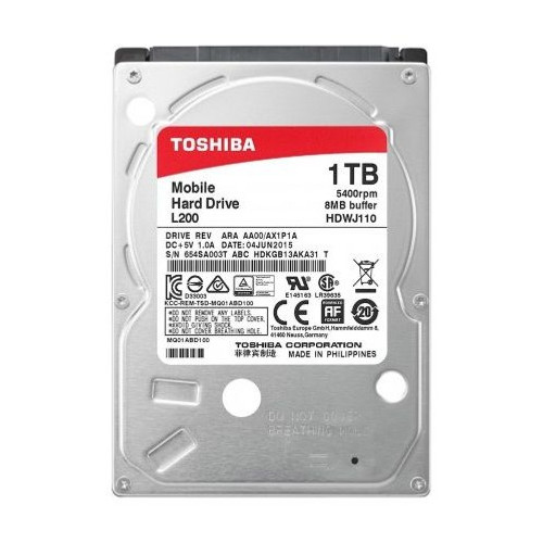 Toshiba HDWJ110EZSTA 1TB 15K RPM 2.5" SATA 3Gbps Hard Drive