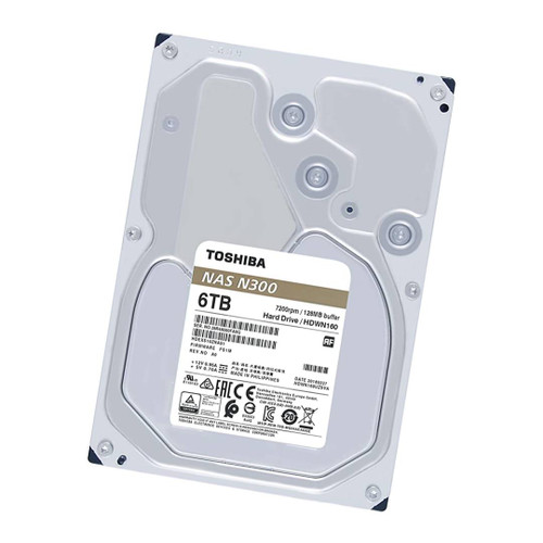 Toshiba N300 HDWN160XZSTA 6TB 7200RPM 3.5" SATA 6Gbps Hard Drive
