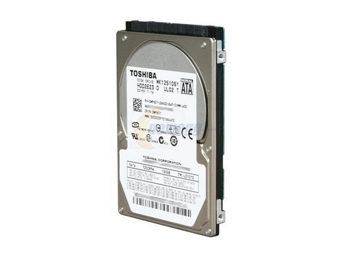 Toshiba MK1251GSY 120GB 7200RPM 2.5" SATA 3Gbps Hard Drive