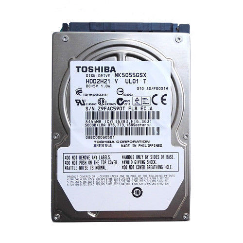 Toshiba MK5055GSX 500GB 15K RPM 2.5" SATA 3Gbps Hard Drive