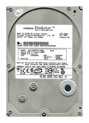 Hitachi Deskstar 0A33651 320GB 7200rpm SATA 3Gbps 3.5in Hard Drive