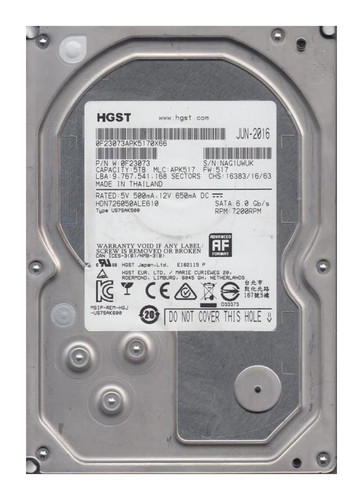 Hitachi Deskstar 0S03838 5TB 7200rpm SATA 6Gbps 512e 3.5in Hard Drive