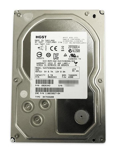 Hitachi Ultrastar 0B26323 2TB 7200rpm SAS 6Gbps 3.5in Hard Drive