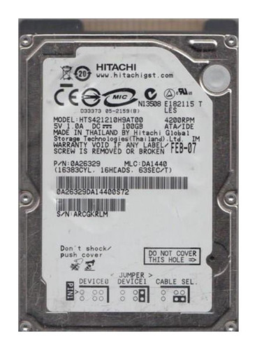Hitachi 0A27458 100GB 4200rpm 2.5in IDE Hard Drive