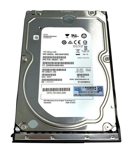 HP 858598-001 1TB 7200rpm SATA 6Gbps 3.5in Hard Drive