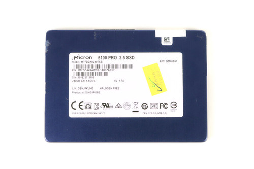 Micron 5100 PRO MTFDDAK240TCB-1AR1ZABYY 240GB 2.5" SATA 6Gbps Solid State Drive