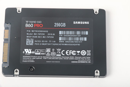 Samsung 860 PRO MZ-76P256 256GB 2.5" SATA 6Gbps Solid State Drive