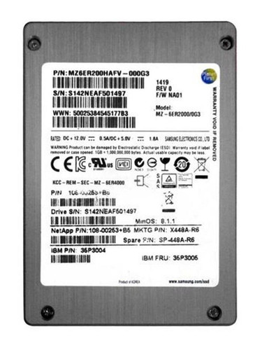 108-00257 NetApp 200GB SAS Solid State Drive