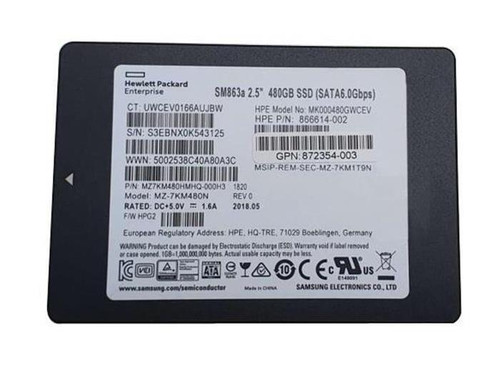 XK0480GDQPH HP 480GB SATA Solid State Drive