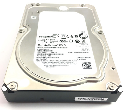Seagate Constellation ES.3 ST3000NM0043 3TB 7200RPM 3.5" SAS 6Gbps Hard Drive