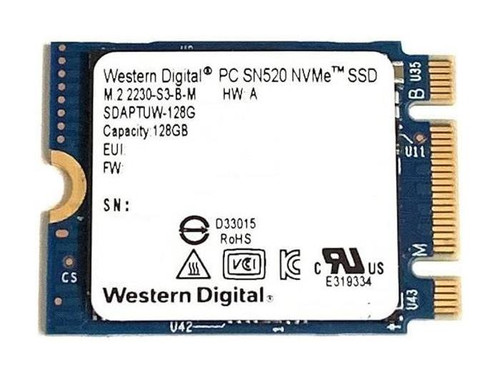 SDAPMUW-128G-1022 Western Digital PC SN520 128GB NVMe M.2 2242 SSD