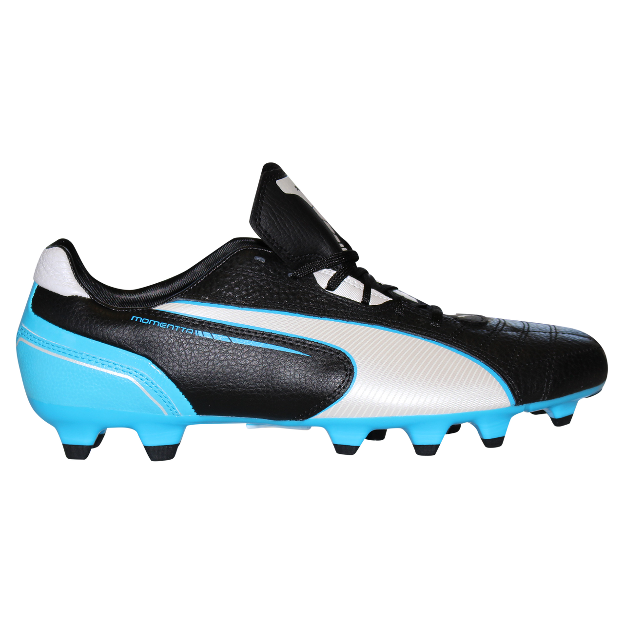 Puma Momentta Fg Black White Blue On Sale At Rugby City 69 99