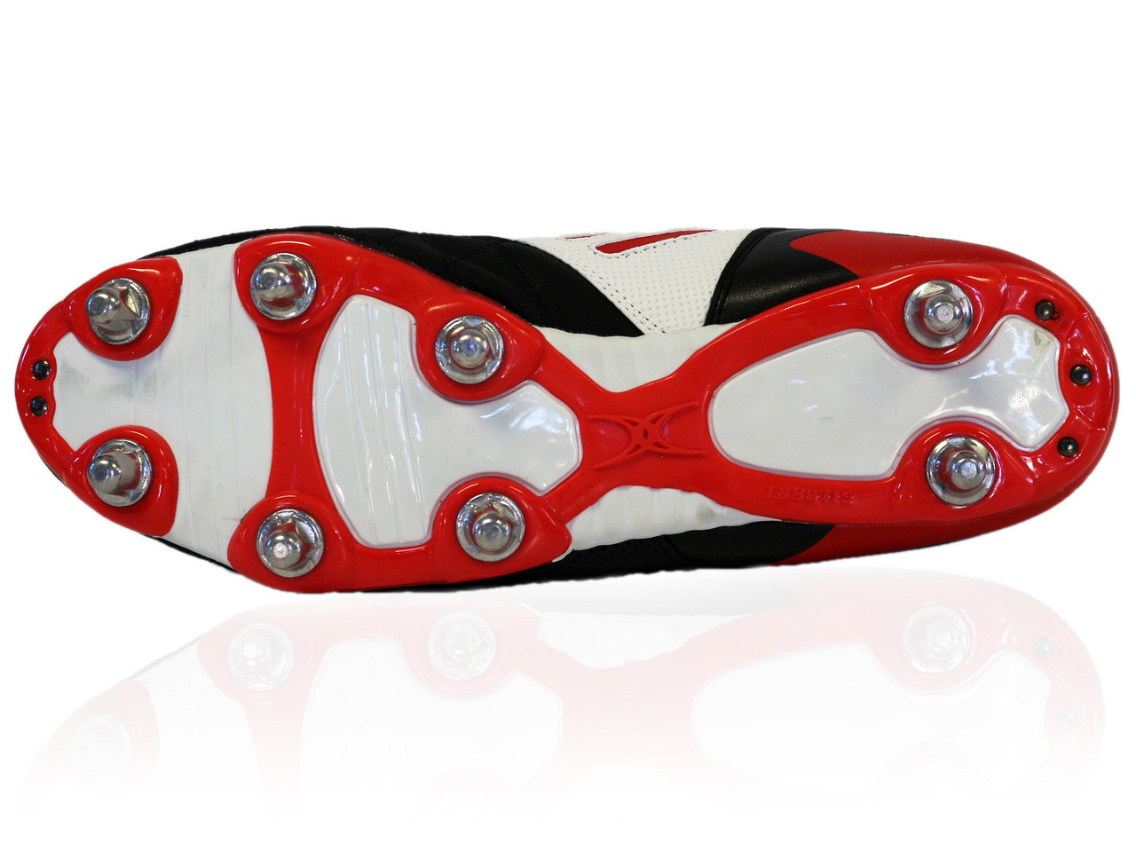 Gilbert Rugby Blitz 8 Stud Boot (Black/White) on sale at Rugby City 89.99