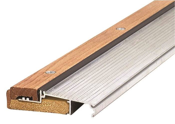 Threshold- Adjustable- Oak/Aluminum- 36