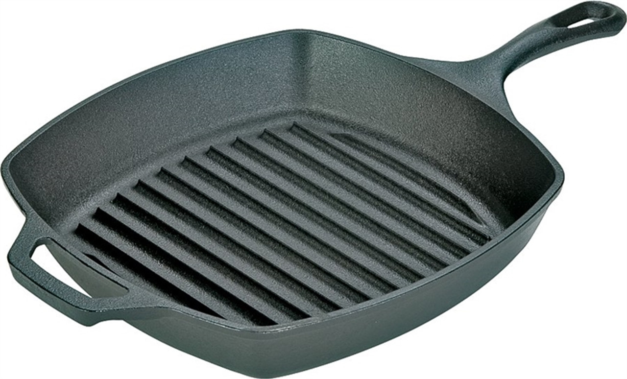  Lodge L8SGP3 Cast Iron Square Grill Pan, Pre-Seasoned