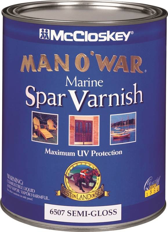 Mccloskey Man O War Spar Varnish Semi Gloss Qt Surry General Store