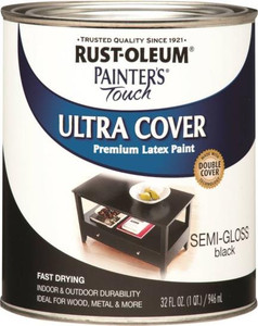 Painter's Touch- Acrylic- Black- Semi-Gloss- Quart