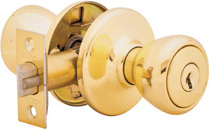 Kwikset- Entry Lockset- Tylo- Brass Plated