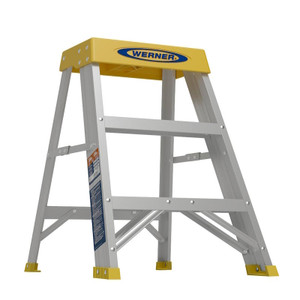 Werner- 150 B- Aluminum- 2' Stepladder- Type 1A