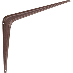 Shelf Bracket- Utility- Steel- 8" x 10"- Fruitwood