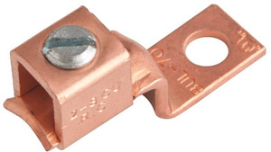 Terminal Mechanical Lug- Copper Lug #6 - 14 AWG x 3/16" Hole- 2 Pack