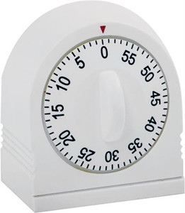 Norpro- 1470- Wind Up Timer- 0 - 60 Minute- Single Ring- White