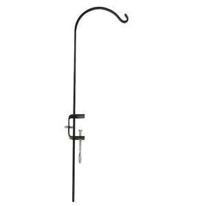 Plant Hook- Deck Rail Mount- Adjustable- 36"- Wrought Iron
