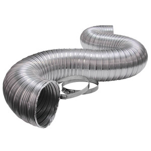 Dryer Vent Aluminum Duct- 4" x 8'- With Clamps