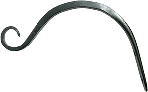 Plant Wall Hook- Curved- Wrought Iron- 6"