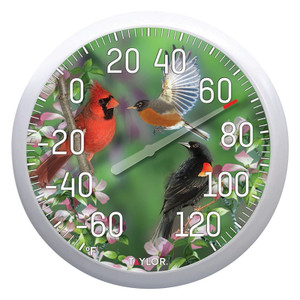 Thermometer- "Songbirds"- 13-1/4" Diameter