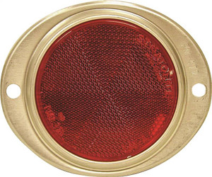 Reflector- Red- 3"- Aluminum