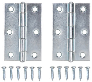 Cabinet Hinge- 3" x 2"- Zinc Plated- 2 Pack