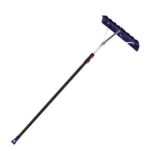 Roof Rake- Telescopic Aluminum Handle- 16.5' Long- 24" Blade